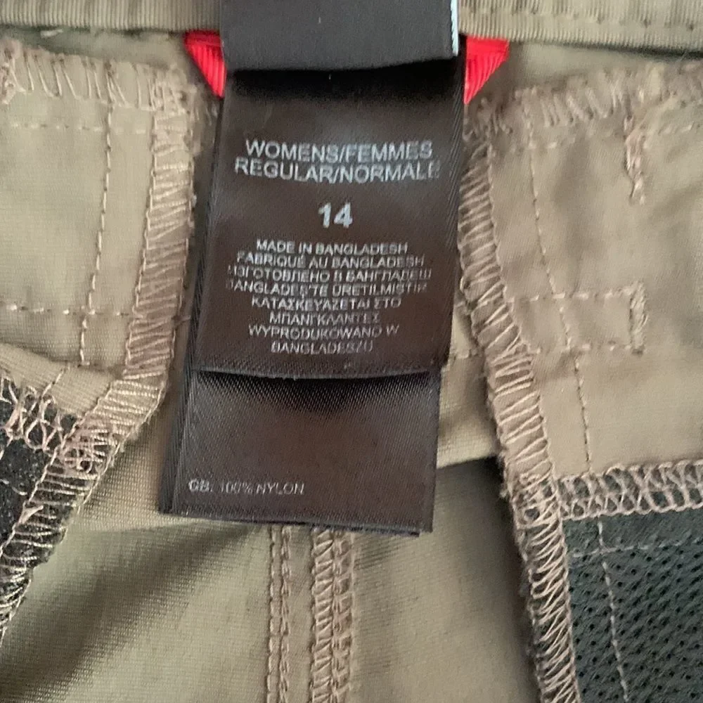 The‎ North Face convertible pants light brown/dark tan size 14